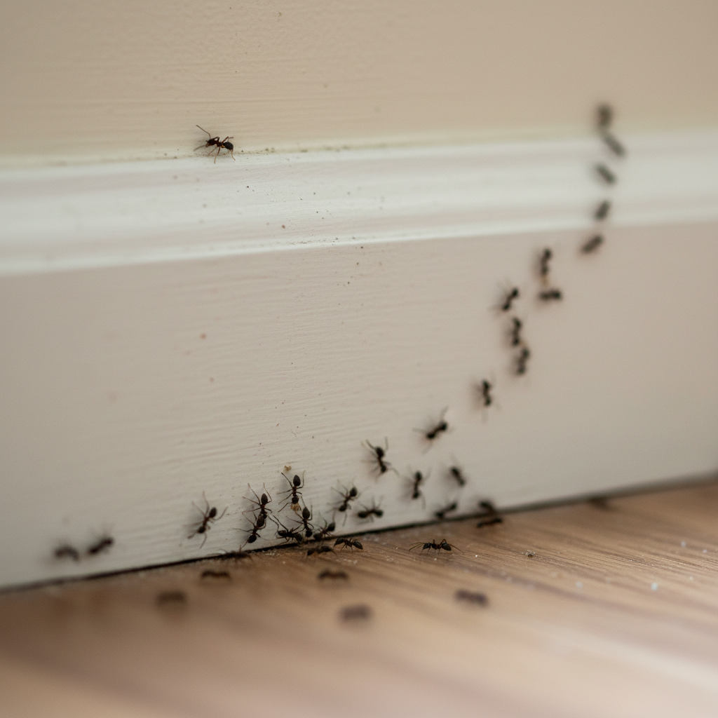 Fantwin Eco Pest Control technician treating Ants during service in New Jersey, New Jersey
