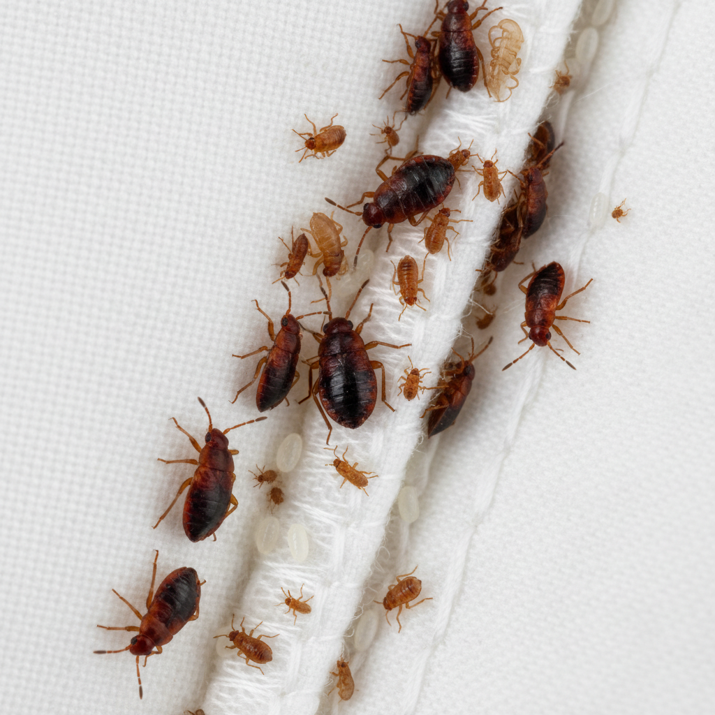 Fantwin Eco Pest Control technician treating Bed Bugs during service in New Jersey, New Jersey